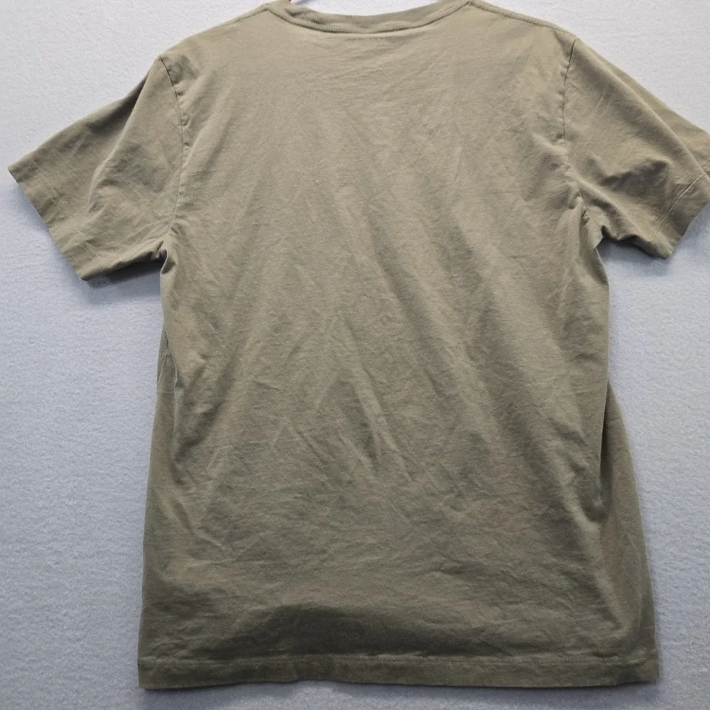 True Religion‎ Shirt Mens Large Graphic Buddha Short Sleeve Tee Olive Green